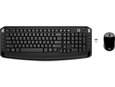 HP Wireless Keyboard Mouse 300 Black