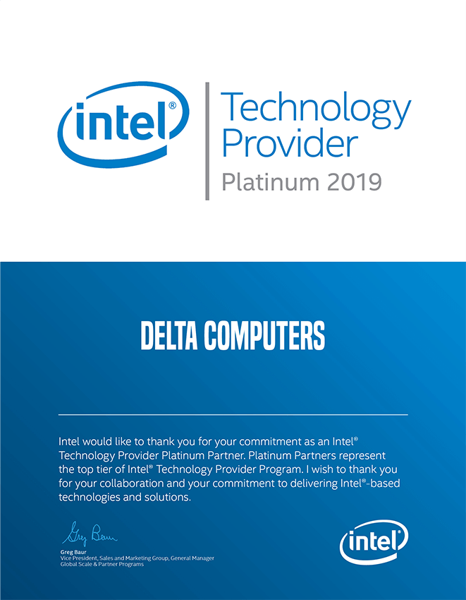 Delta Online Intel Cert2019